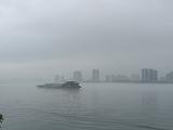 广东的大雾天气，北江边